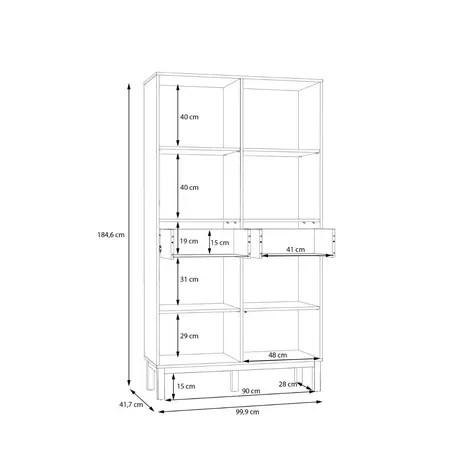 Buy Wensley Light Grey and Oak Display Cabinet with LED, 9 from Furnituretta