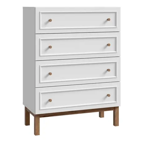 Buy Wensley 4-Drawer Chest in Light Grey and Oak - Stylish Storage Solution from Furnituretta