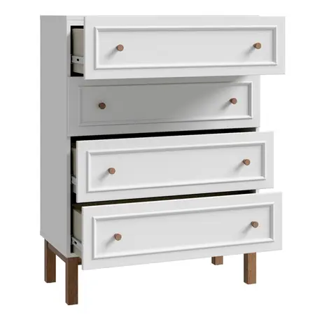 Buy Wensley 4-Drawer Chest in Light Grey and Oak - Stylish Storage Solution, 3 from Furnituretta