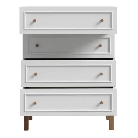 Buy Wensley 4-Drawer Chest in Light Grey and Oak - Stylish Storage Solution, 4 from Furnituretta