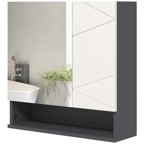 Buy kleankin Bathroom Mirror Cabinet, Wall Mounted Bathroom Storage from Furnituretta