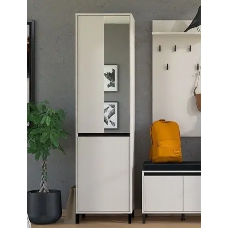 Buy Reigate Cashmere Taupe Hallway Wardrobe | Slim Narrow Storage, Colour: Taupe from Furnituretta