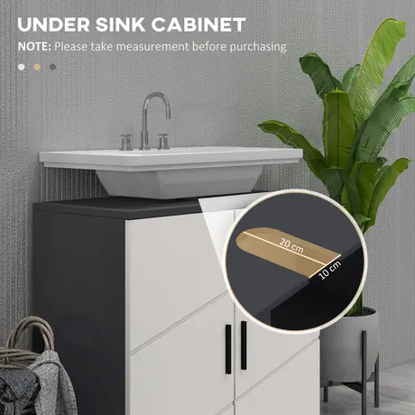 Buy kleankin Under Sink Cabinet, Bathroom Vanity Unit, 4 from Furnituretta