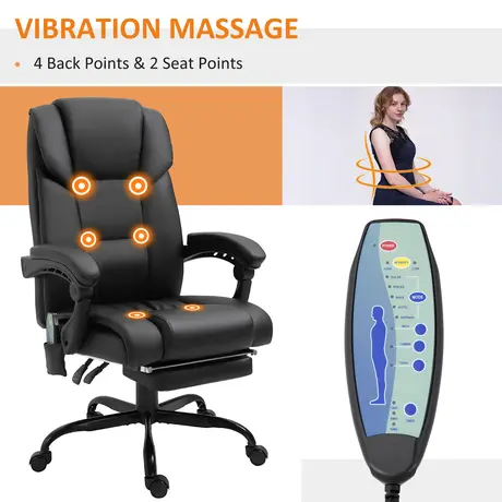 Buy Vinsetto 6-Point PU Leather Massage Racing Chair Electric, 6 from Furnituretta