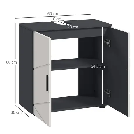 Buy kleankin Under Sink Cabinet, Bathroom Vanity Unit, 3 from Furnituretta