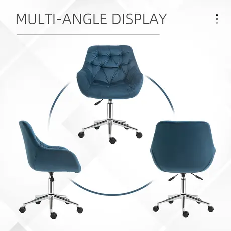 Buy Vinsetto Home Office Chair Velvet Ergonomic Computer Chair, 7 from Furnituretta