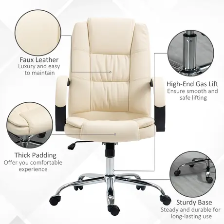 Buy Vinsetto High Back Swivel Chair, PU Leather Executive Office Chair, 7 from Furnituretta