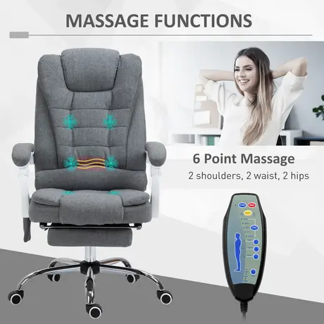 Buy Vinsetto Heated 6 Points Vibration Massage Executive Office Chair, 4 from Furnituretta
