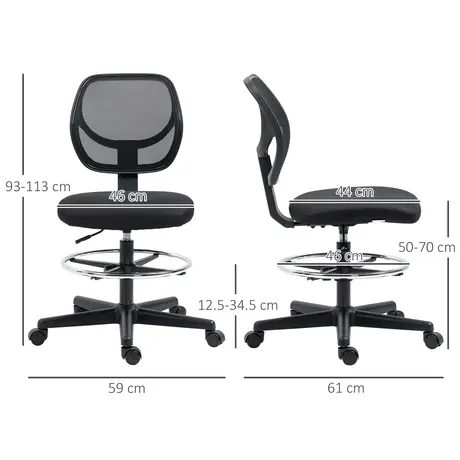 Buy Vinsetto Ergonomic Mesh Standing Desk Chair, 3 from Furnituretta