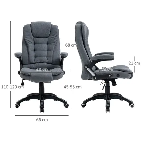 Buy Vinsetto Ergonomic Swivel Chair Comfortable Desk Chair, 3 from Furnituretta
