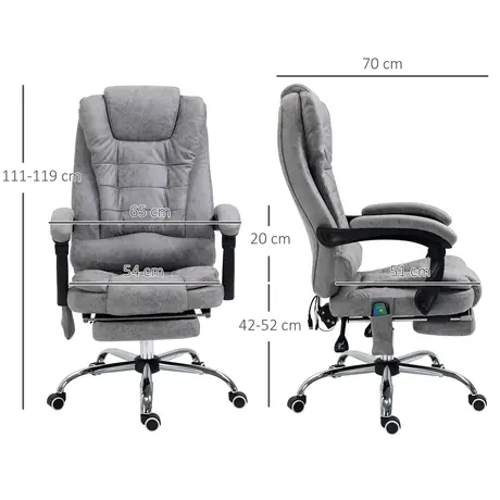 Buy Vinsetto Heated 6 Points Vibration Massage Executive Office Chair, 3 from Furnituretta