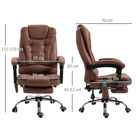 Buy Vinsetto Heated 6 Points Vibration Massage Executive Office Chair, 3 from Furnituretta
