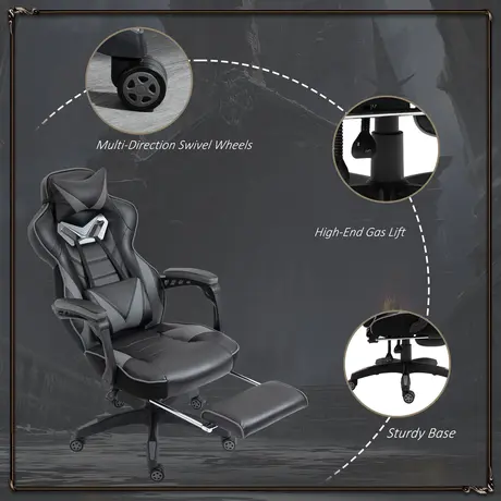 Buy Vinsetto Ergonomic Racing Gaming Chair Office Desk Chair, 8 from Furnituretta