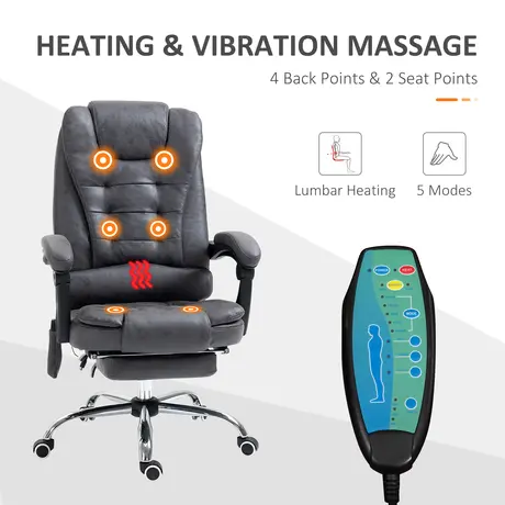 Buy Vinsetto Heated 6 Points Vibration Massage Executive Office Chair, 4 from Furnituretta