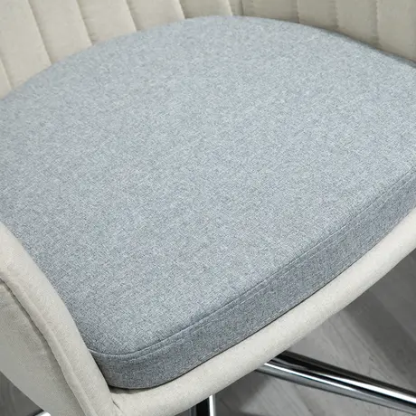 Buy Vinsetto Leisure Office Chair Linen Fabric Swivel Scallop Shape, 9 from Furnituretta