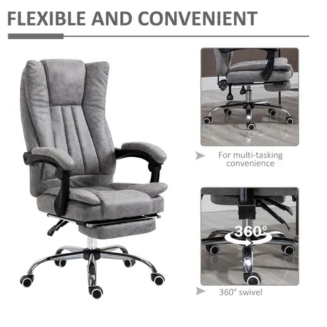 Buy Vinsetto Home Office Chair Microfibre Desk Chair, 6 from Furnituretta