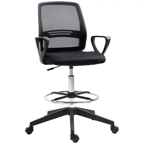 Buy Vinsetto Ergonomic Mesh Back Drafting Chair Tall Office Chair from Furnituretta