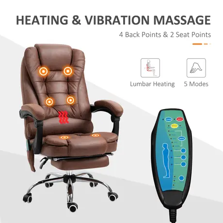 Buy Vinsetto Heated 6 Points Vibration Massage Executive Office Chair, 4 from Furnituretta