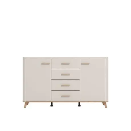 Buy Didcot Cashmere & Oak Effect Sideboard – 2 Doors & 4 Drawers | Elegant Storage Unit, 4 from Furnituretta