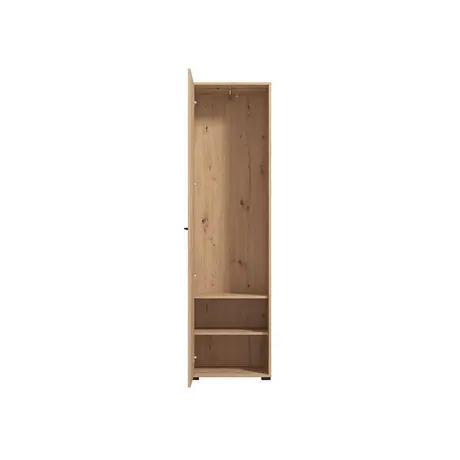 Buy Lewes Slatted Artisan Oak Effect Slim Wardrobe | Compact Hallway & Bedroom Storage, 2 from Furnituretta