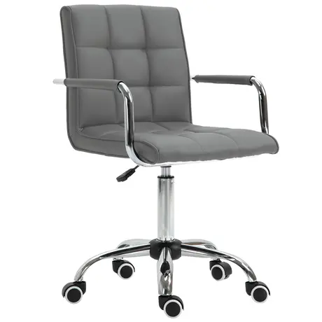 Buy Vinsetto Mid Back PU Leather Home Office Desk Chair Swivel from Furnituretta
