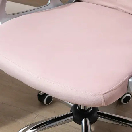 Buy Vinsetto Office Chair Ergonomic Padded Base 5 Castor Wheels Pink, 9 from Furnituretta