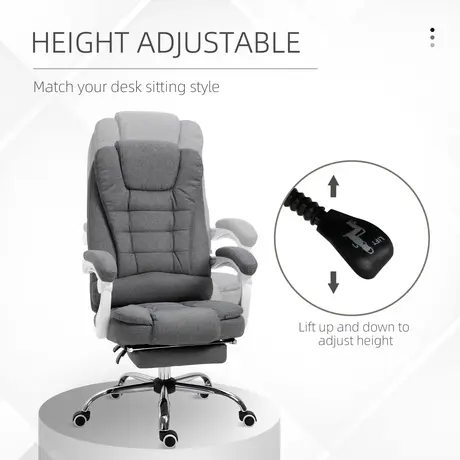 Buy Vinsetto Office Chair with Footrest Computer Swivel Rolling, 6 from Furnituretta