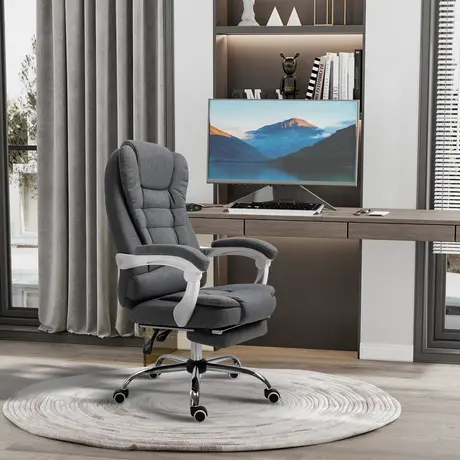 Buy Vinsetto Office Chair with Footrest Computer Swivel Rolling, 2 from Furnituretta