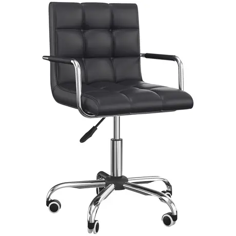 Buy Vinsetto Mid Back PU Leather Home Office Desk Chair Swivel from Furnituretta