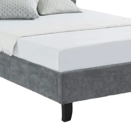 Buy Livingstone Fabric King Size Bed Grey | Modern Upholstered Bed, Colour: Grey, Size: King Size, 4 from Furnituretta
