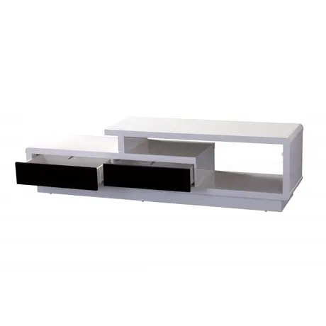 Buy Abberly High Gloss TV Cabinet – White | Sleek & Spacious Media Unit, Colour: White, 3 from Furnituretta