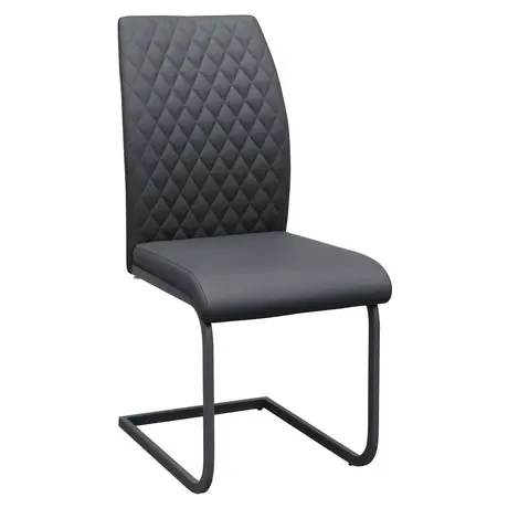 Buy Austin PU Grey Dining Chair with Grey Metal legs, Colour: Grey from Furnituretta