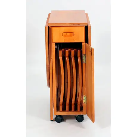 Buy Butterfly Dining Set with 4 Chairs Oak, Colour: Oak, 5 from Furnituretta