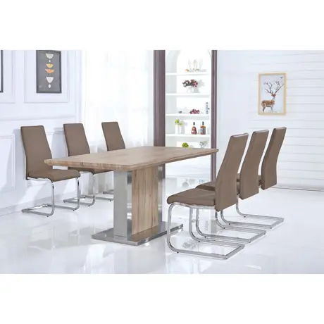 Buy Belize PU Chairs Chrome & Cappuccino (2s), 2 from Furnituretta