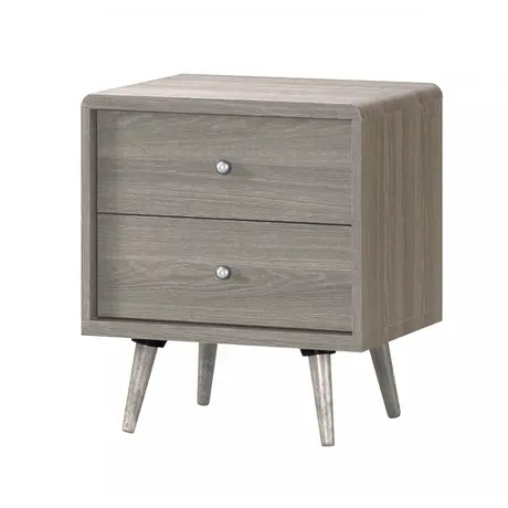 Buy Belvoir Bedside 2 Drawer Grey Oak from Furnituretta