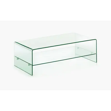 Buy Angola Clear Coffee Table with Shelf from Furnituretta