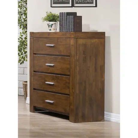 Buy California Tallboy Solid Rubberwood Rustic Oak from Furnituretta