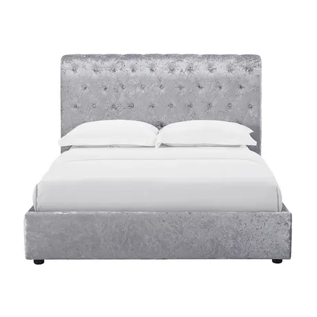 Buy Casablanca Storage Crushed Velvet King Size Bed Grey, 7 from Furnituretta