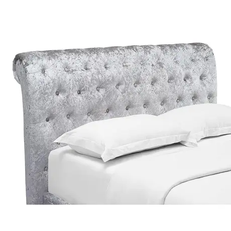 Buy Casablanca Storage Crushed Velvet King Size Bed Grey, 3 from Furnituretta