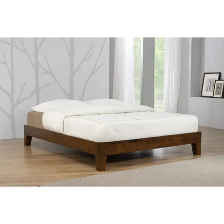 Buy Charlie Platform Bed Double Rustic Oak, Size: Double from Furnituretta