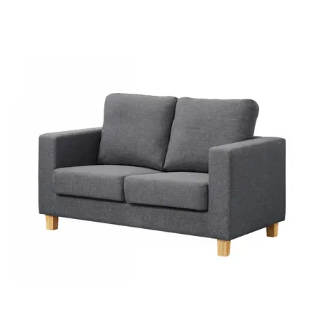 Buy Chesterfield 2 Seater Sofa Linen Fabric Dark Grey from Furnituretta