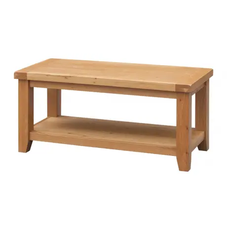 Buy Acorn Solid Oak Coffee Table with Shelf | Premium Oak Living Room Furniture, 2 from Furnituretta