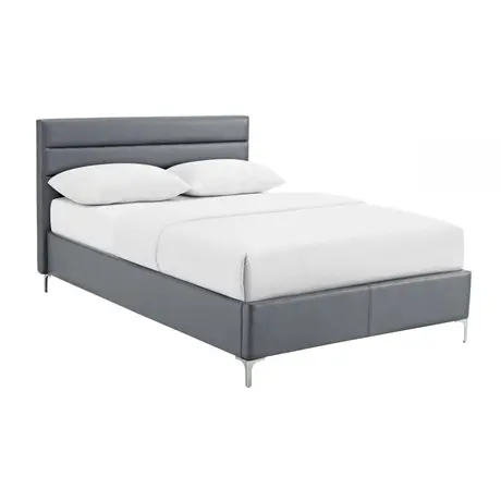 Buy Arco PU Double Bed Grey from Furnituretta