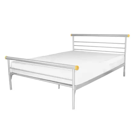 Buy Celine Bed King Size Silver, Size: King Size from Furnituretta