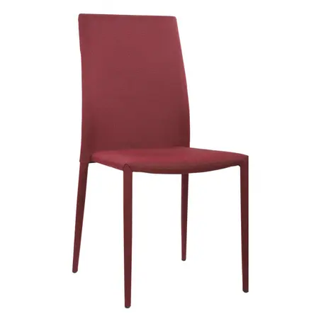 Buy Chatham Fabric Chair Red with Red Metal Legs, Colour: Red from Furnituretta