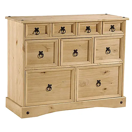 Buy Corona Merchant Chest – Rustic 9 Drawer Storage, 2 from Furnituretta