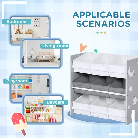 Buy Zonekiz Kids Storage Unit with 9 Removable Storage Baskets, 7 from Furnituretta