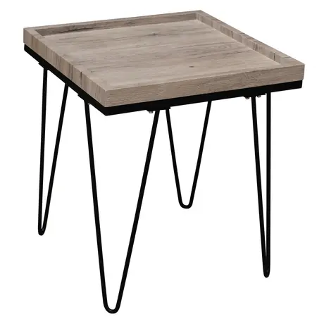 Buy Deco Lamp Table Natural with Black Metal Legs from Furnituretta