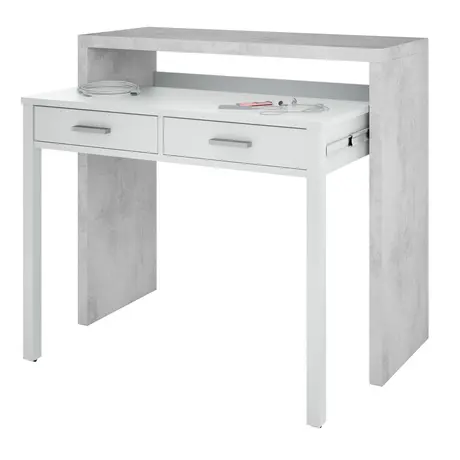 Buy Epping Desk Pull Out White & Concrete 0L4582A from Furnituretta