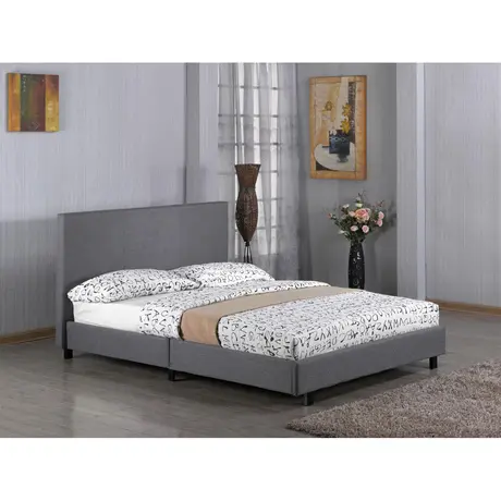 Buy Fusion Fabric King Size Bed Grey, Colour: Grey, Size: King Size from Furnituretta